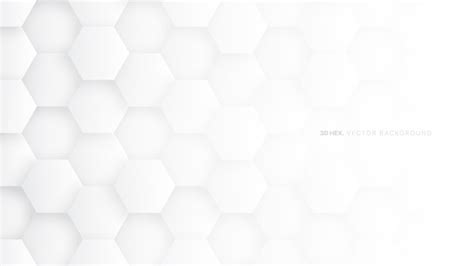 Premium Vector 3d Hexagon Blocks Structure White Abstract Background