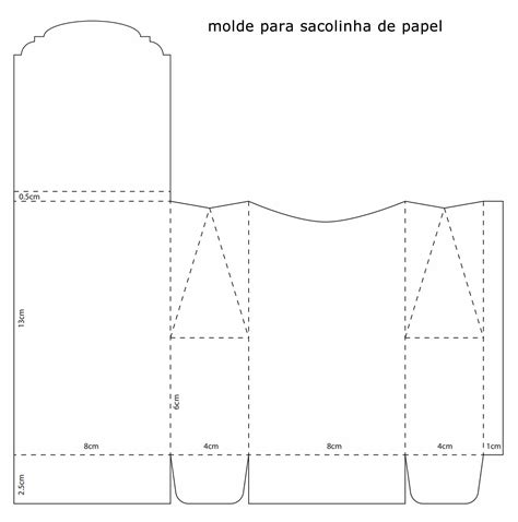 Sacola De Papel Molde