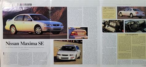 Car And Driver 4thgen Nissan Maxima Magazine Article