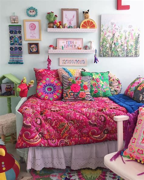 Daughters Bedroom Colourful Whimsical Bohemian Eclectic Girls Room