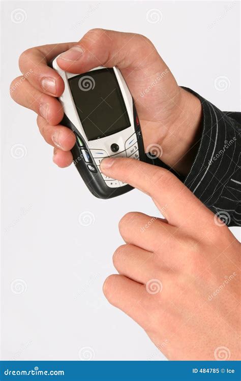 Dialing On A Cellular Phone Stock Image Image Of Communication