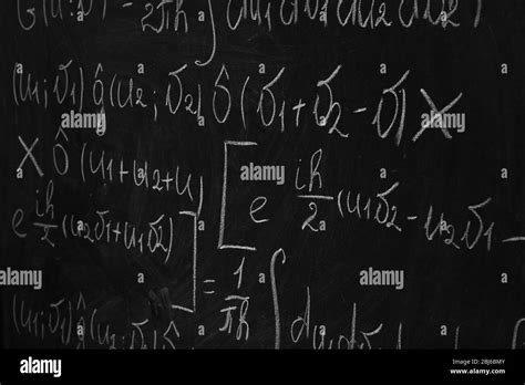 School Blackboard With Formulas Stock Photo Alamy