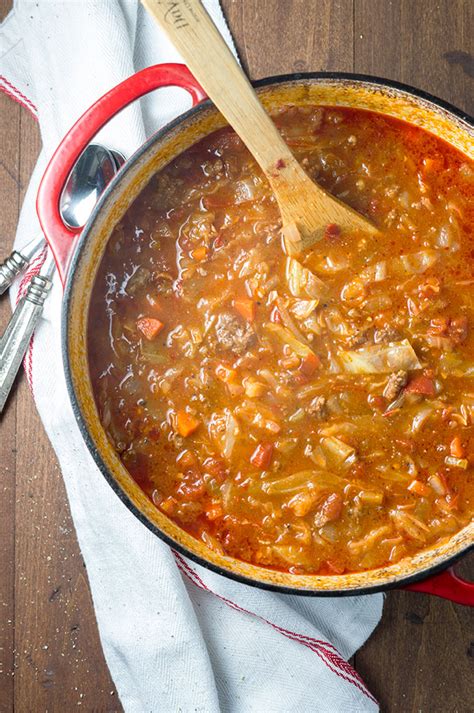 Brown some onions and a little garlic. The Best Beef and Cabbage Soup Recipe - Bound By Food