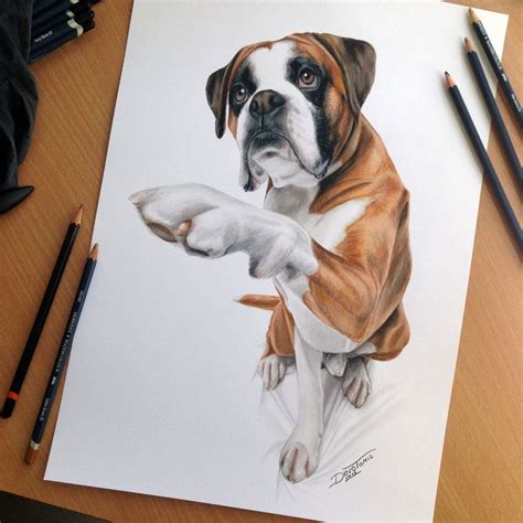 Dog Color Pencil Drawing By Atomiccircus Colored Pencil Drawing Color