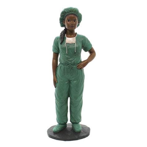 African American Scrub Nurse Figurine Female By Positive Image Ts