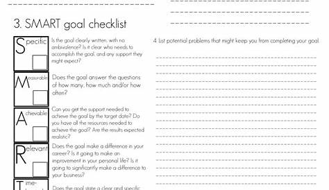 SMART Goal Setting Worksheet - Develop Good Habits