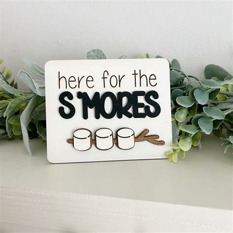 Here For The Smores Sign Smores Tiered Tray Summer Tiered Etsy