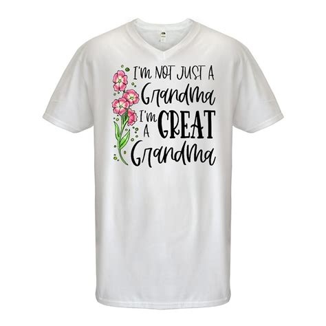 Inktastic Im Not Just A Grandma Im A Great Grandma Flowers Mens V Neck T Shirt Walmart