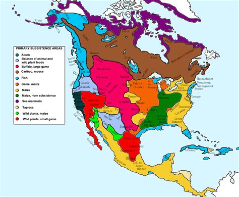Indigenous Map Of North America Us States Map