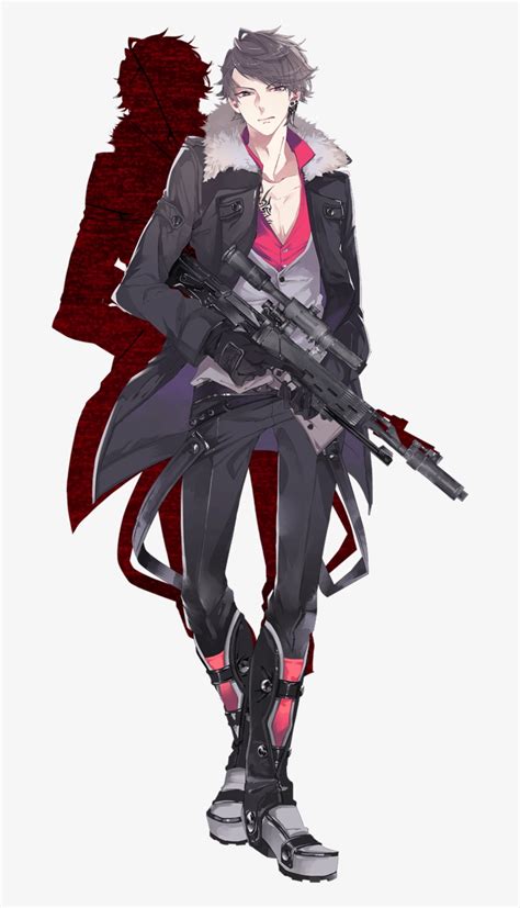 Anime Boy With Gun Santinime