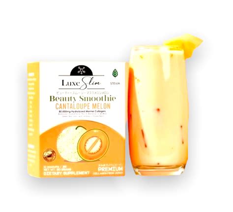 Luxe Slim Beauty Smoothie Cantaloupe Melon Premium Collagen 10 X 21g