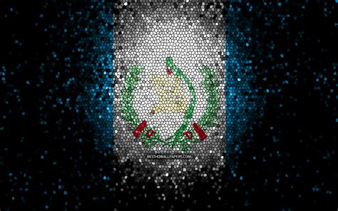 Download Wallpapers Guatemala Flag Mosaic Art North American
