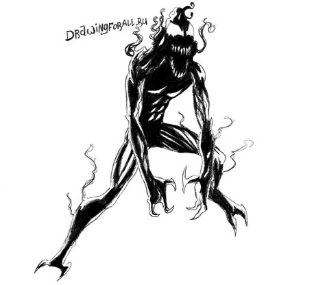 Venom — яд, злоба) — это прозвище различных персонажей во вселенной marvel. Рисунки Венома карандашом поэтапно (22 фото) 🔥 Прикольные ...