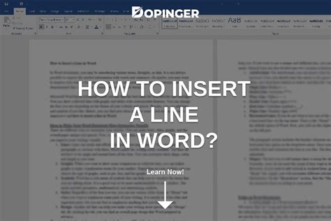 How To Insert A Line In Microsoft Word Documents Site Başlığı