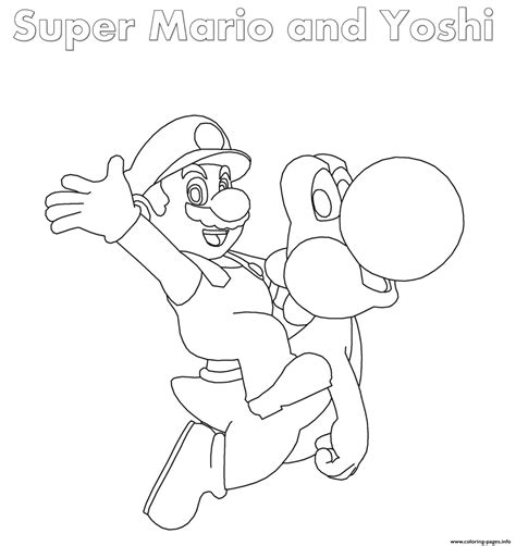 Mario Luigi And Yoshi Coloring Pages