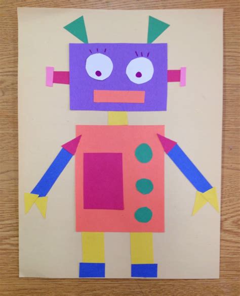 Ms Cs Artroom Geometric Robots Art Lesson
