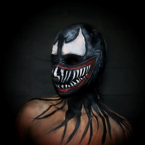 Venom (tom hardy) makes his big debut. Venom makeup special effects face paint venom movie ...