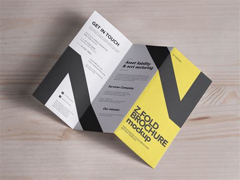 Free Premium Z Fold Brochure Mockup Psd Good Mockups