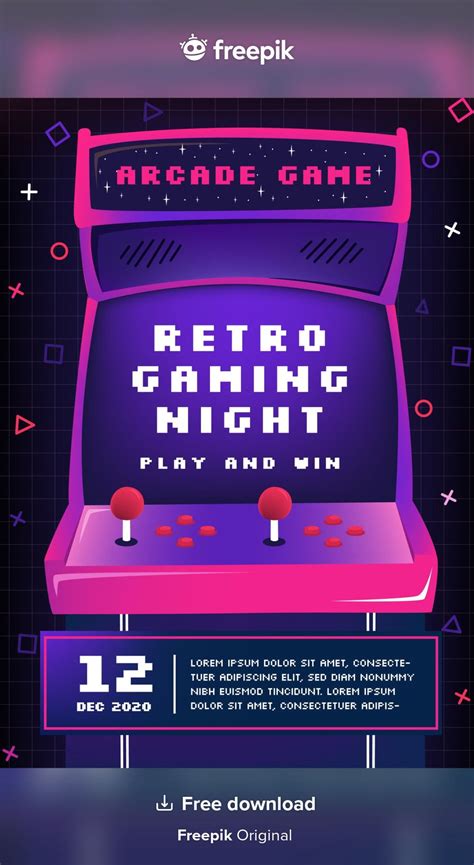 Retro Games Poster Retro Arcade Games Graphic Design Lessons Graphic