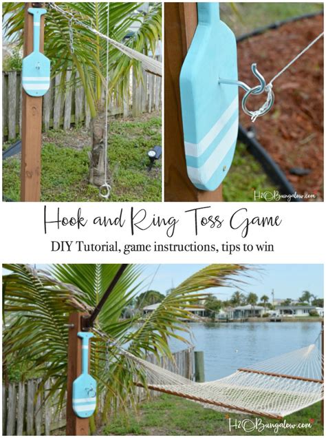 For this bottle ring toss game, i pulled out the stash of old bottles that we've been saving for some time. Freestanding DIY Hook and Ring Game Tutorial - H20Bungalow