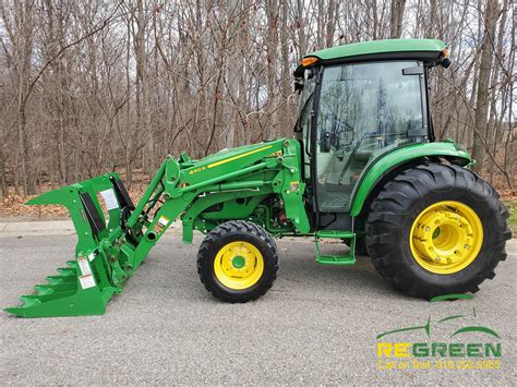 Loaded John Deere 4052r Compact Cab Tractor And Self Leveling Loader With