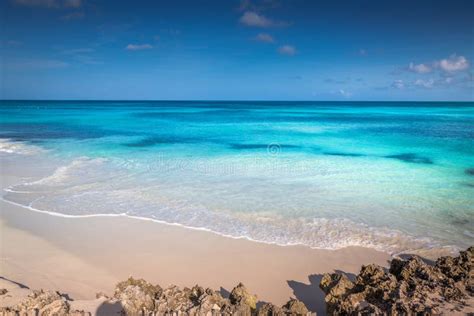 Aruba Idyllic Caribbean Beach At Sunny Day Dutch Antilles Caribbean