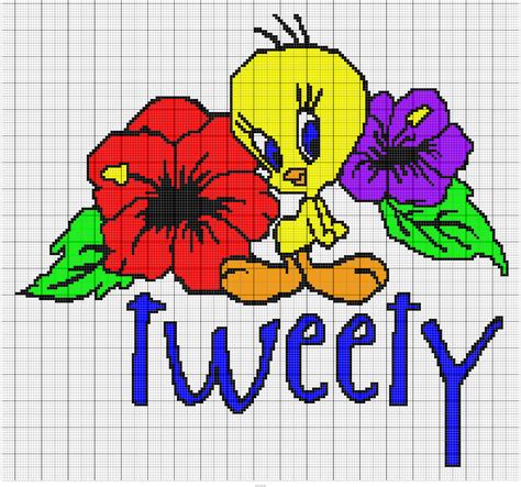 Tweety 1 Cross Stitch Pattern Maker Cross Stitch Patterns Cartoon