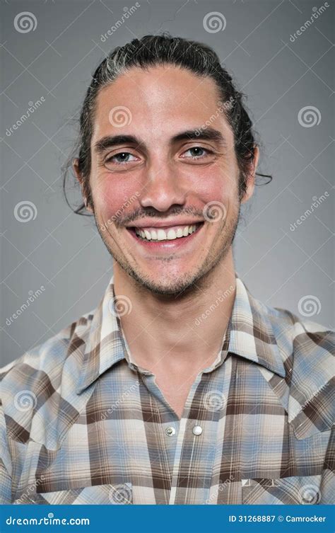 Caucasian Man Blank Expression Profile Portrtait Stock Image Image Of