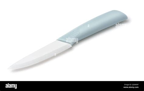 White Blade Ceramic Kitchen Knife Isolated On White Stock Photo Alamy