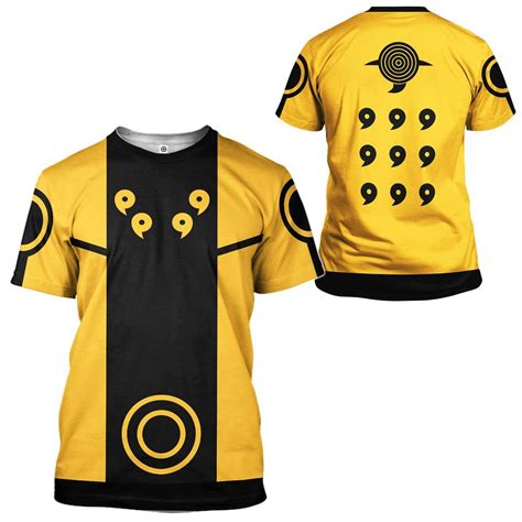 Naruto T Shirt Naruto Six Paths Sage Mode Costume Yellow Shirt Naruto