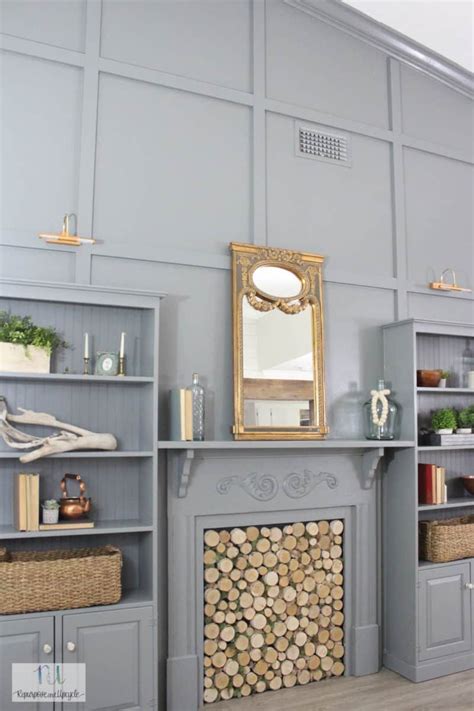 I thought that the fireplace opening consisted of prime first floor real estate space for, ahem, books…and i wanted him to build me a bookshelf that could be mounted inside the fireplace, but. DIY Feature Wall of Built In Bookshelves | Bookshelves ...