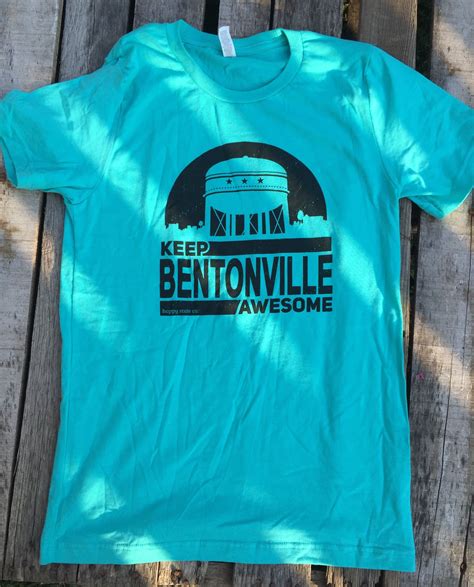 Happy State Co Keep Bentonville Awesome Teal Unisex Tee From