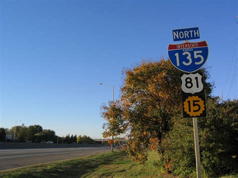 Kansas Interstate 135 State Highway 15 And U S Highway 81