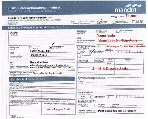 Contoh Formulir Deposit Slip Contoh The Best Porn Website