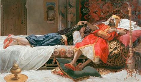Order Painting Sultan And Lady Of A Harem By Antonio Maria Fabrés Y