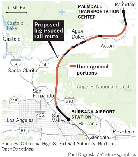California Bullet Train Path From Palmdale To Burbank Proposed Ktla