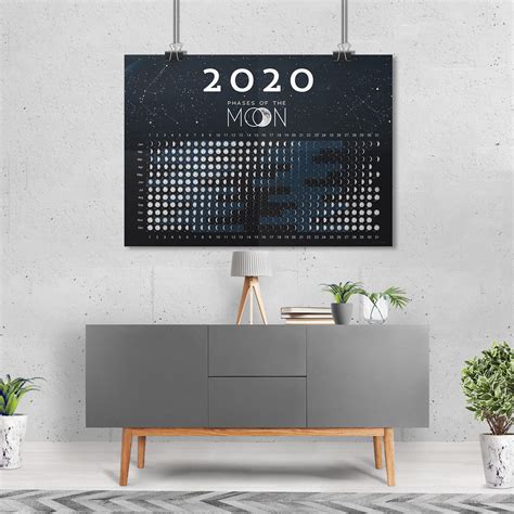 Moon Calendar 2020 Poster By Moon Calendar Studio Displate Moon