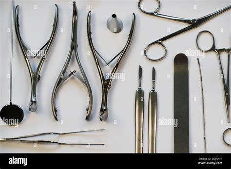 Otolaryngology Tools Medical Instruments For Ent Specialist Stock