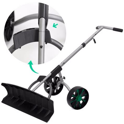Xtremepowerus Snow Shovel Removal Plower Adjustable Pusher