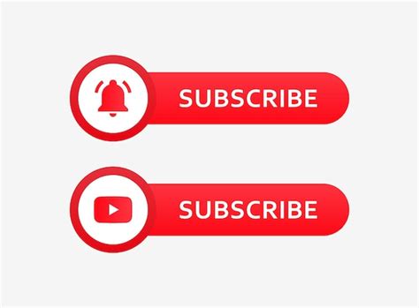 Premium Vector Youtube Subscribe Button In Red Label Banner With
