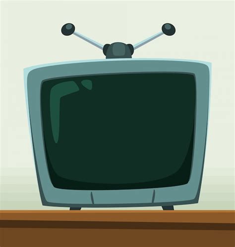 Premium Vector Cartoon Old Television Illustration Background Scene