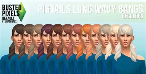 My Sims Blog Busted Pixels Long Wavy Classic Recolo Vrogue Co