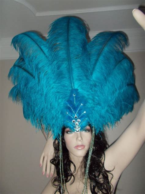 Xl Beautiful Custom Showgirl Feather Headdress By Vavavoomcostumes 99