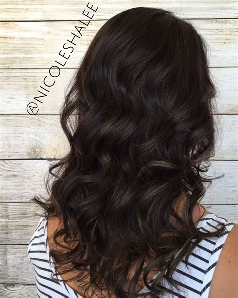 Satisfyingly subtle and, best of all, economical af, opting for lowlights for brown hair is definitely a quieter way to get on the color wagon. Dark hair, caramel highlights, bayalage, long hair, wavy ...