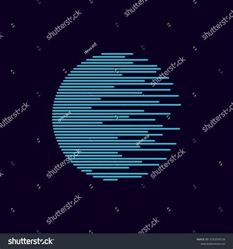 Circle Blue Eclipse Stripe Logo Design Stock Vector Royalty Free