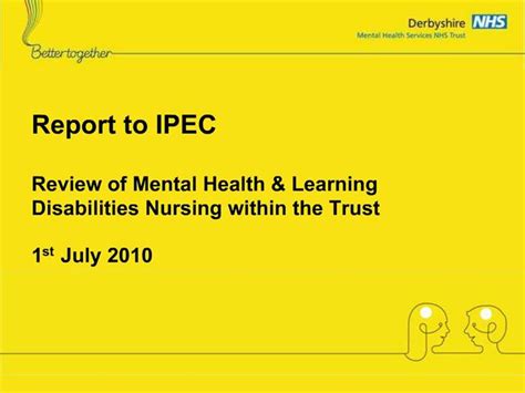 Ppt Report To Ipec Review Of Mental Health Learning Disabilities