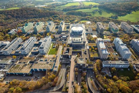 Luftaufnahme Bochum Campus Gebäude Der Ruhr Universität In Bochum Im Bundesland Nordrhein