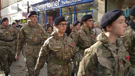 Cadets Remembrance Parade Peterborough 2018 Youtube
