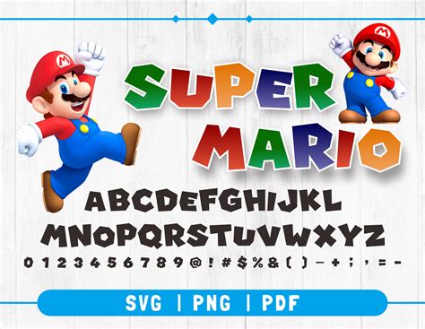 Super Mario Font Svg Super Mario Svg Super Mario Lett