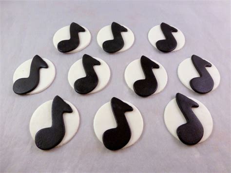 24 Music Note Cupcake Toppers Musical Cake By Goodnesscakes